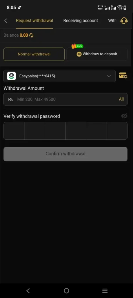 AJ03 Game Withdrawal to JazzCash EasyPaisa Pakistan